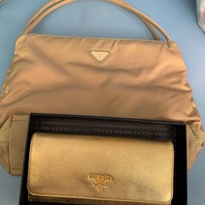 Prada nylon tote & wallet